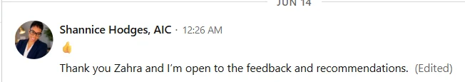Client Audit DM Reaction