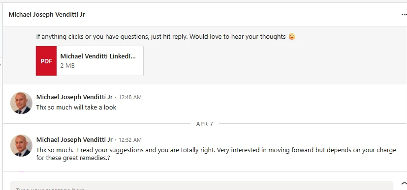 Client Audit DM Reaction