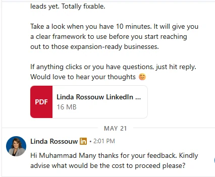 Client Audit DM Reaction