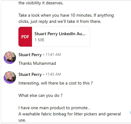 Client Audit DM Reaction