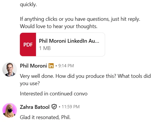 Client Audit DM Reaction