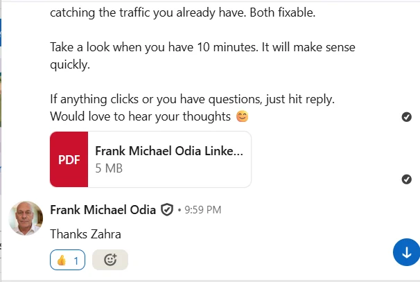 Client Audit DM Reaction